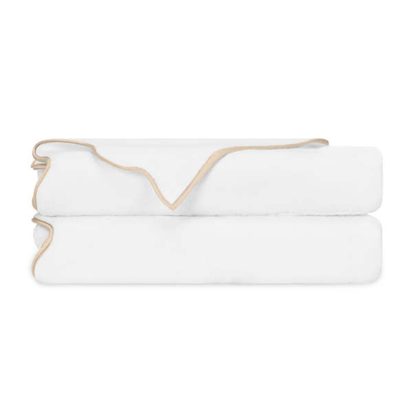 Antalya Bath Sheet 36" X 75", White/Ecru