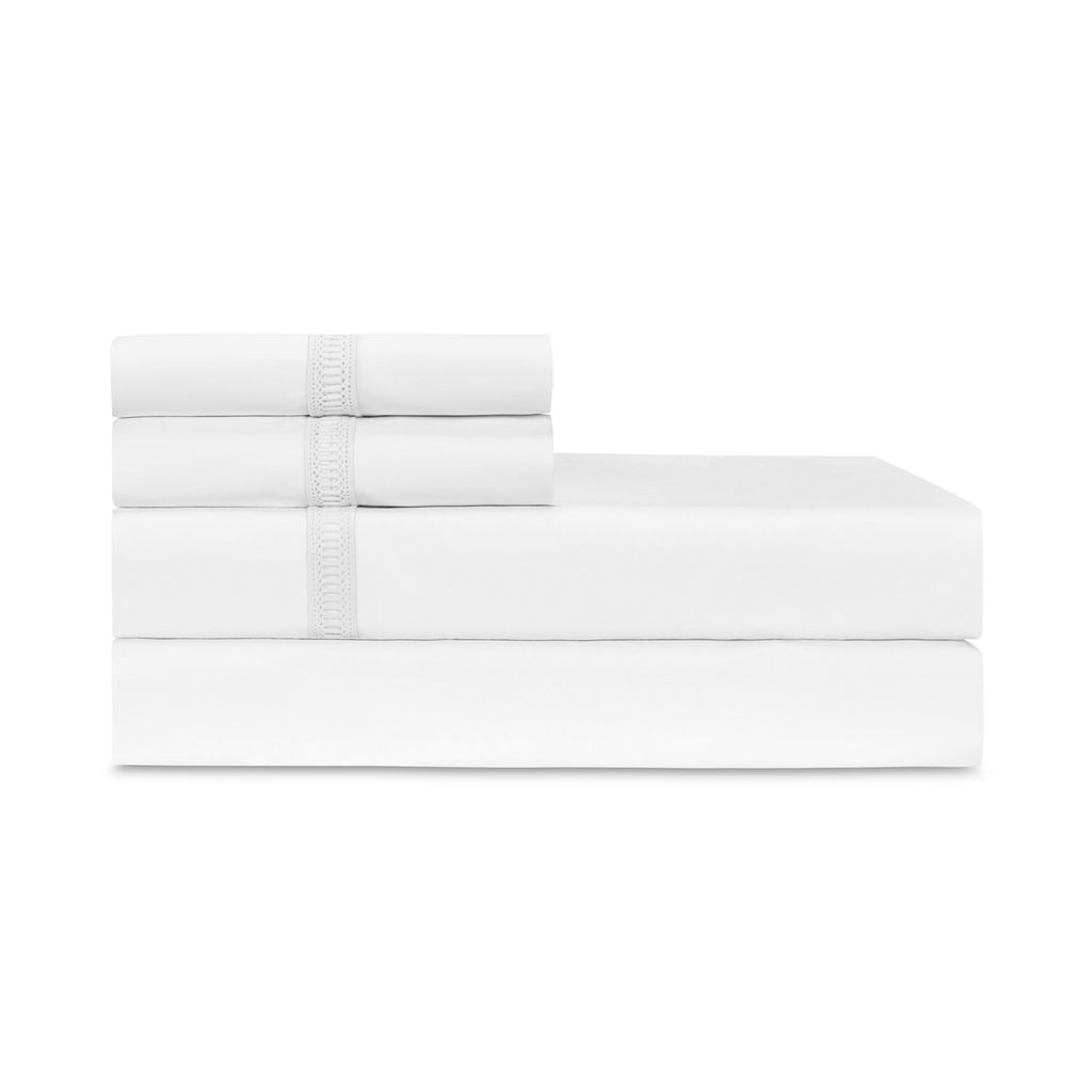 Doric Kg 3-Piece Sheet Set - White / White