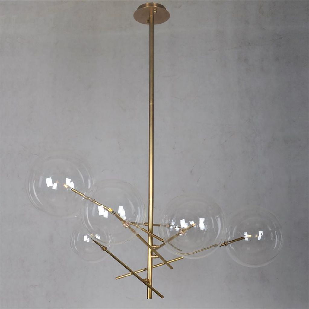 6 Light Chandelier In Antique Brass Finish