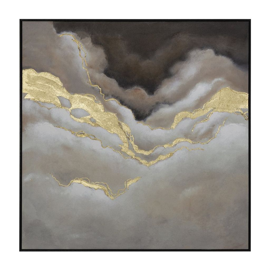 Preview image for 'Stratus Ii' - 39"X39", Wall Art Hand Painted On Canvas, Framed