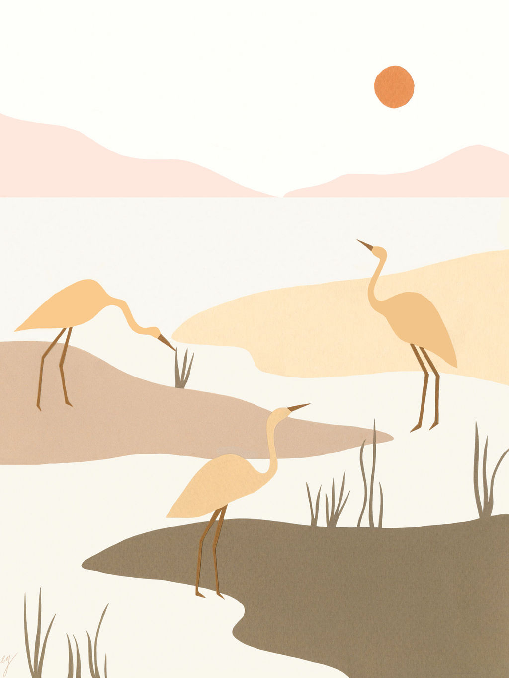 Marsh Birds By Elana Gabrielle 31.25"X40.25"