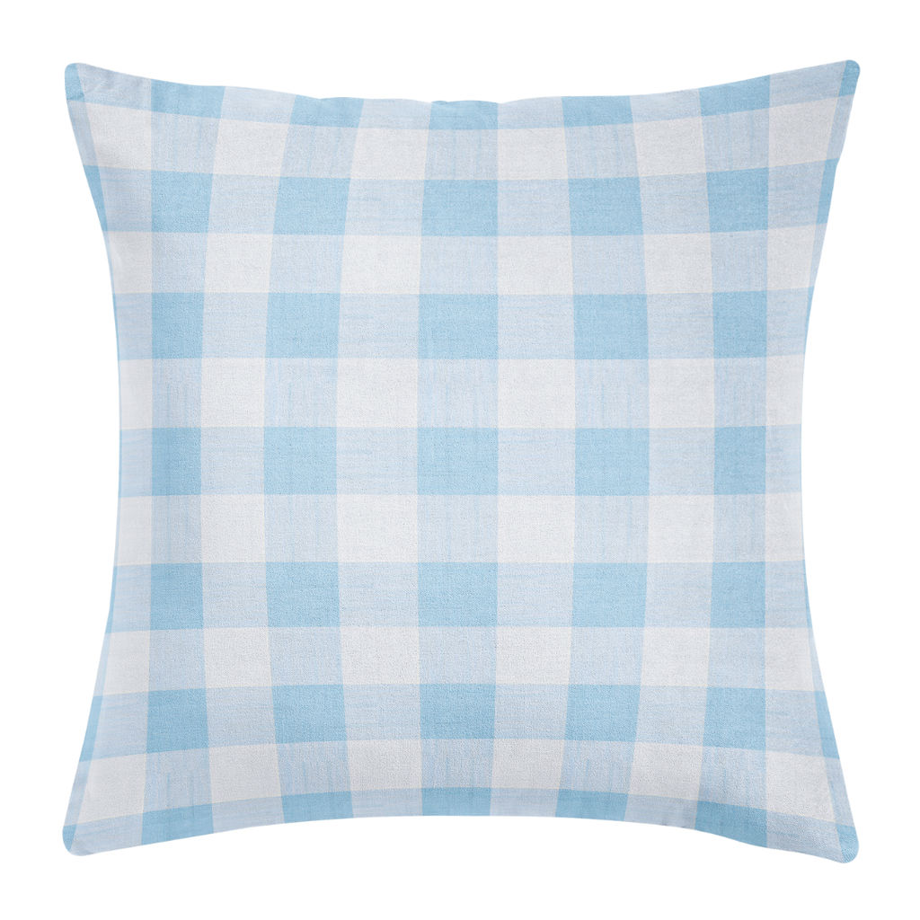 Preview image for Gingham Blue 22X22 Decorative Pillow