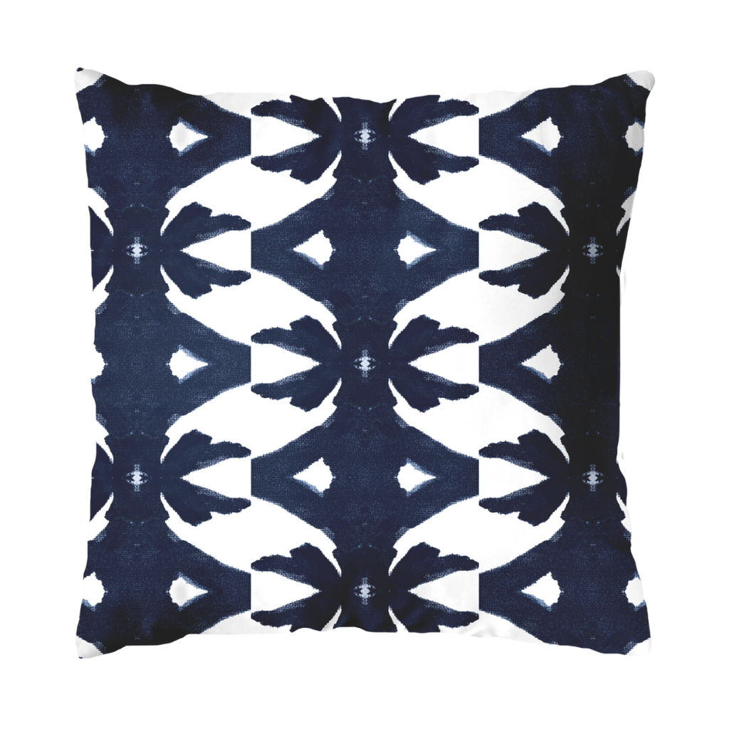 Palm Navy Outdoor Pillow