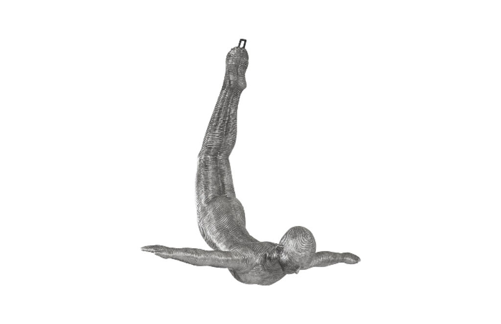 Preview image for Diving Wall Sculpture, Aluminum, Large