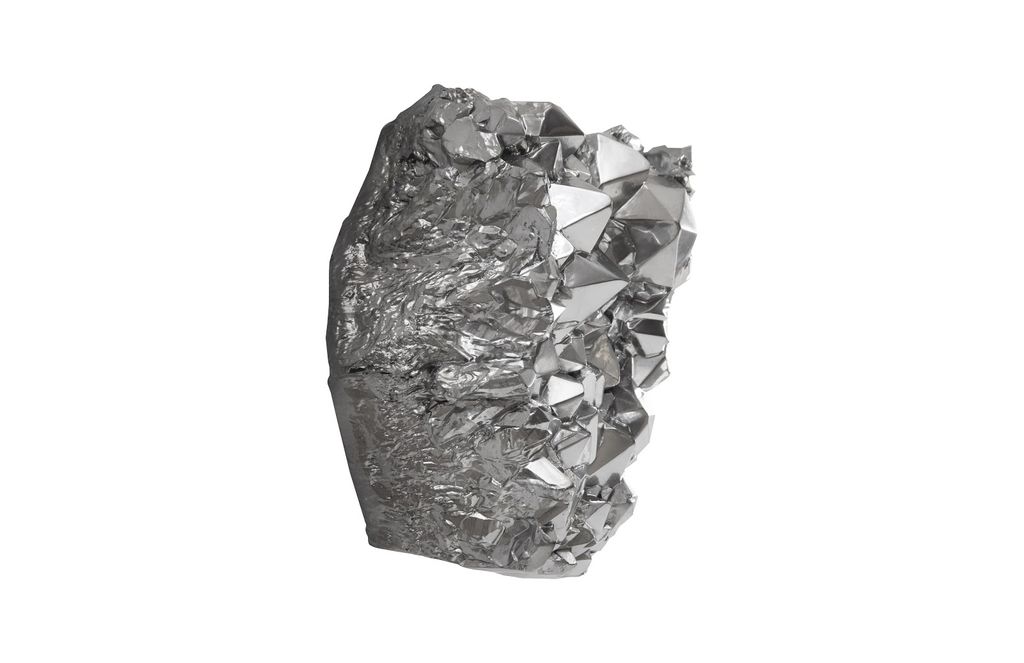 Cast Crystal Small Liquid Silver Wall Art