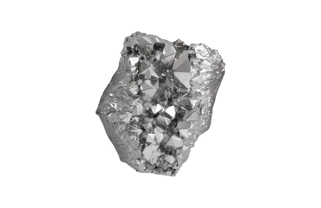 Cast Crystal Small Liquid Silver Wall Art