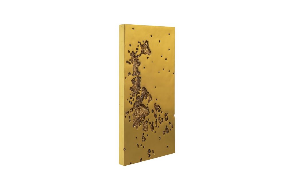 Modern Organic Crater Wall Art - GLD1