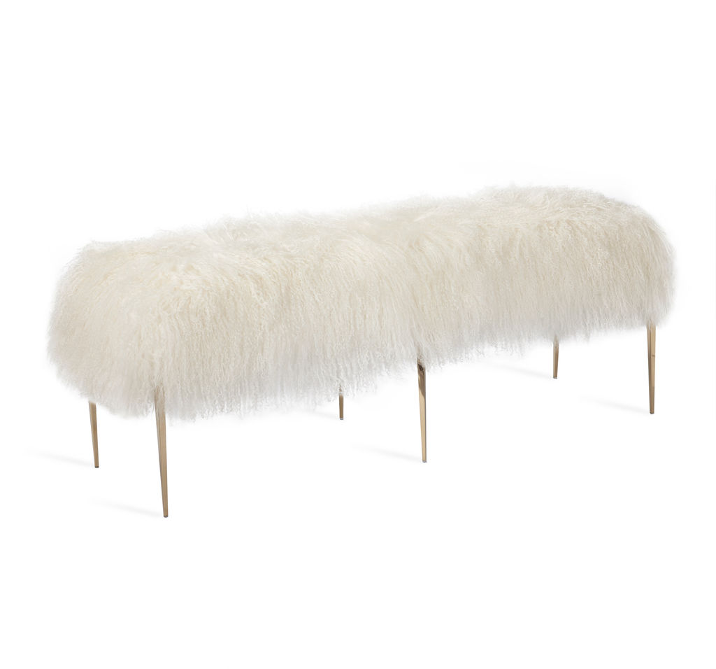 Sheepskin Bench