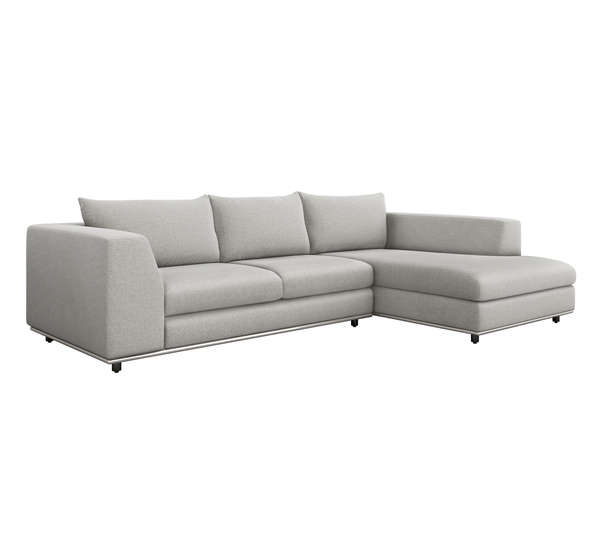Comodo Right Chaise Sectional - Grey