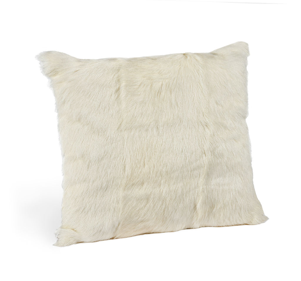 Goat Skin Square Pillow - Ivory