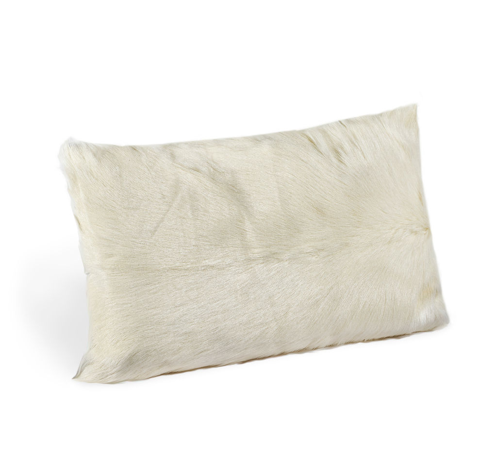 Goat Skin Bolster Pillow - Ivory
