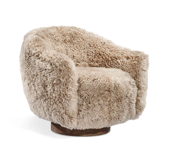 Simone Swivel Chair – Morel Taupe