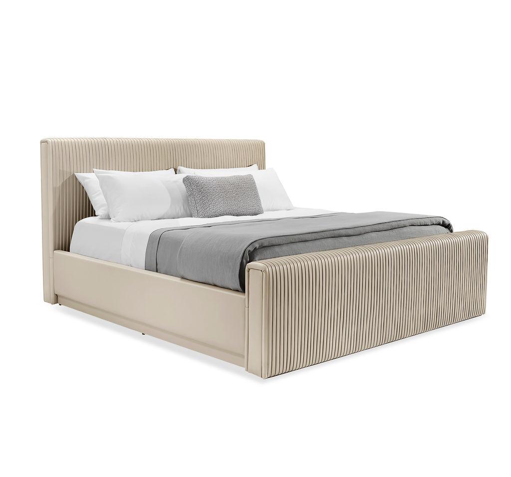 Kayla Queen Bed - Cream