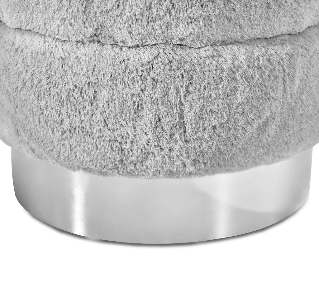 Charlize Stool - Nickel/Shadow Grey