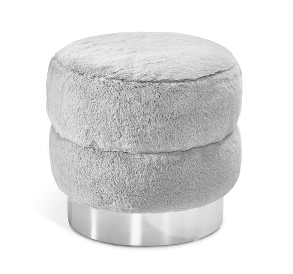 Charlize Stool - Nickel/Shadow Grey