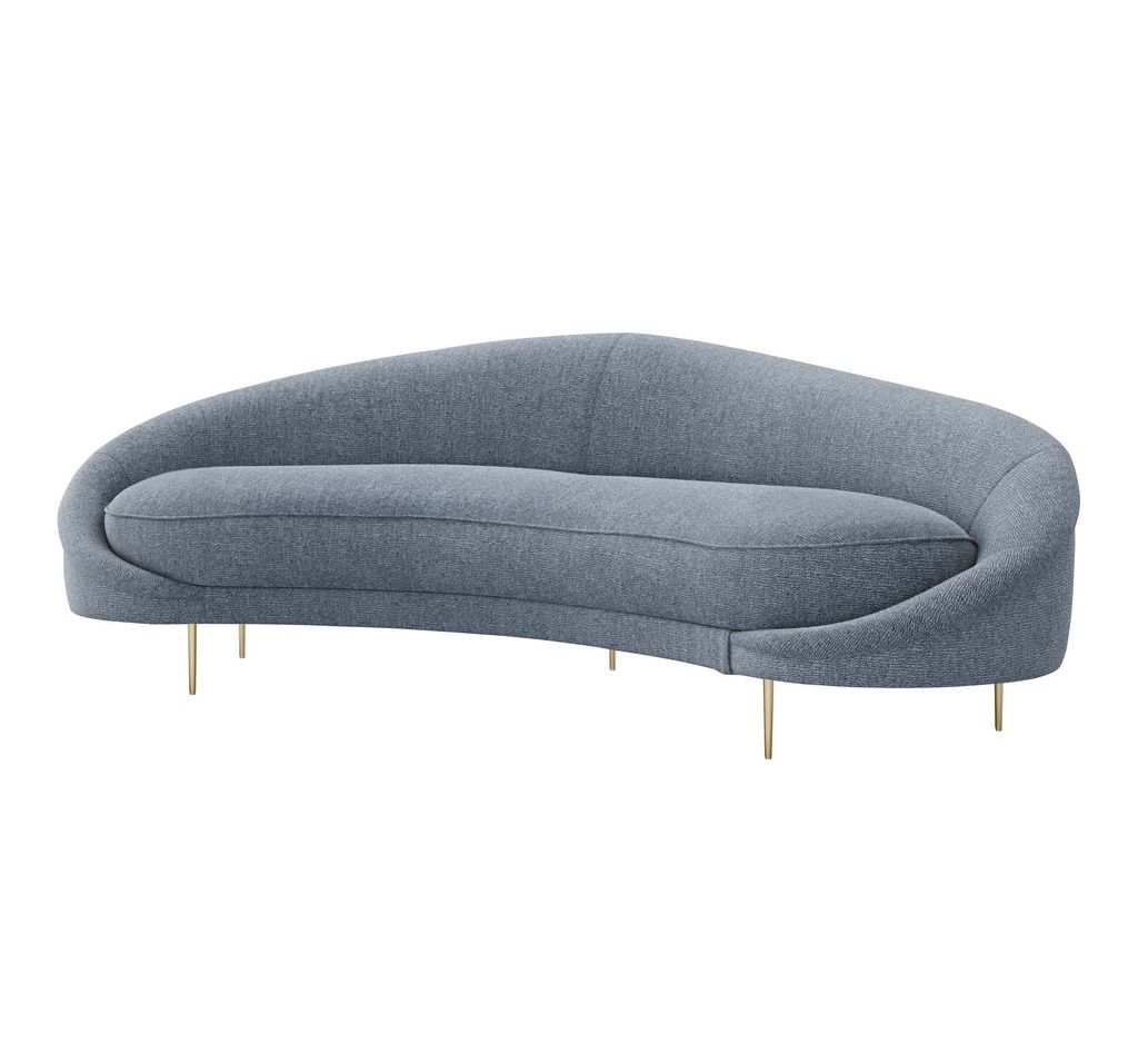 Ava Right Sofa - Azure