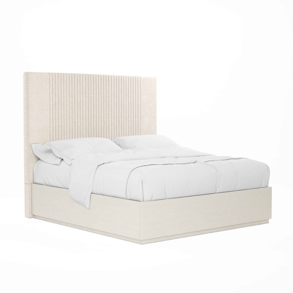 Blanc King Upholstered Panel Bed