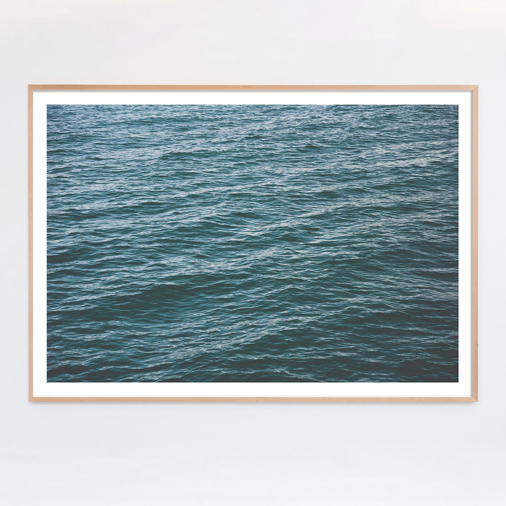 Preview image for "Deep", Ocean Photograph In Cool Blue Tones - 30" X 20" (32" X 22" Framed), Unframed