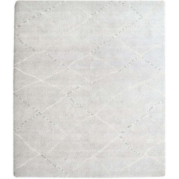 Samuel Lt Grey Moroccan Shag Wool Rug, 12' X 15', Lt Grey
