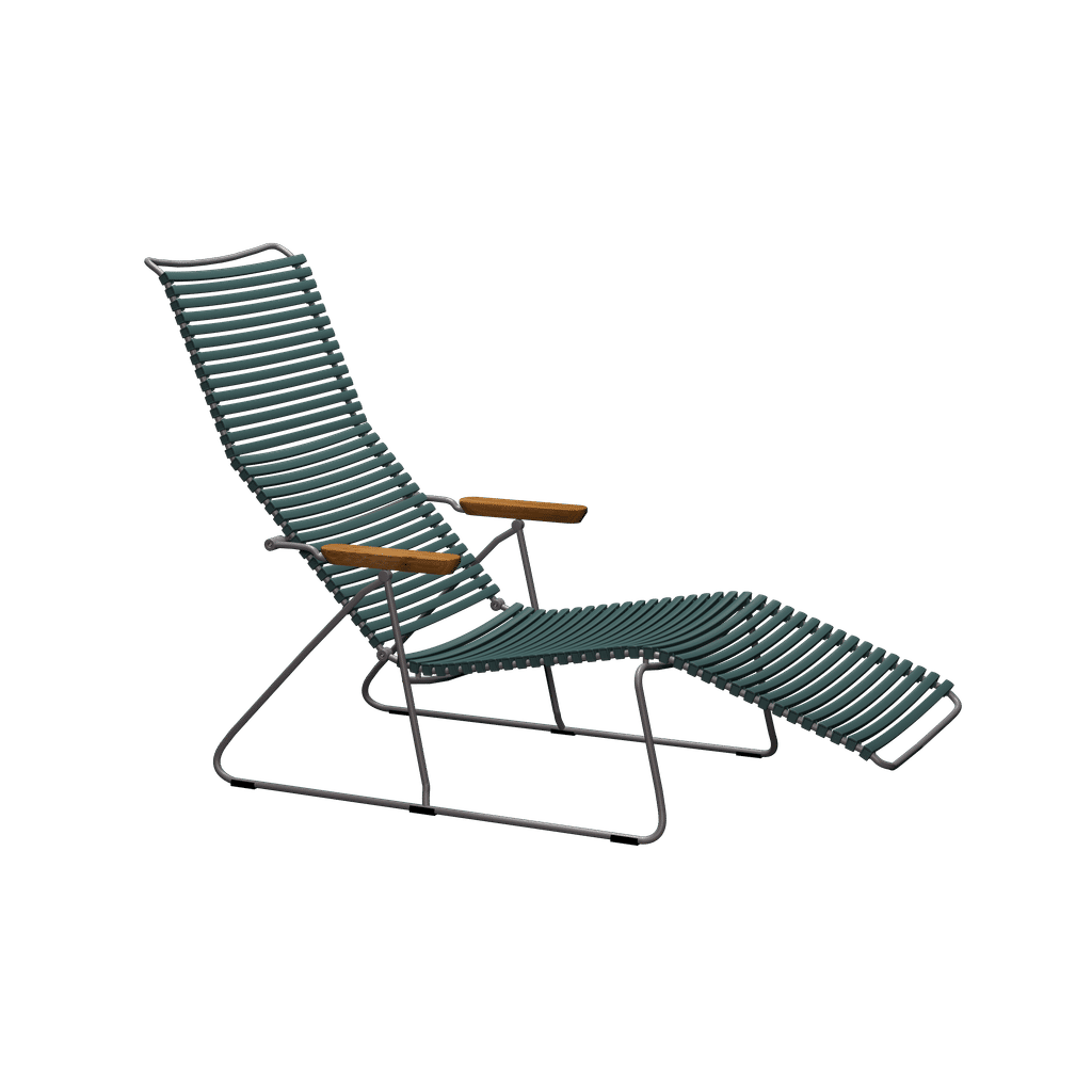 Click Sunlounger, Pine Green
