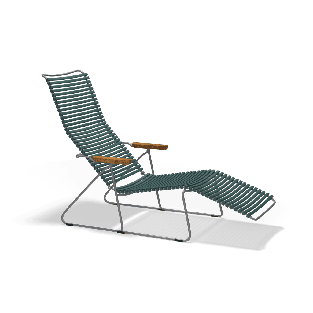 Click Sunlounger, Pine Green