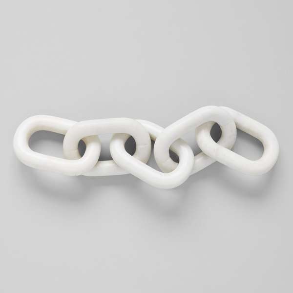 White Marble Chain, Small 5 Link
