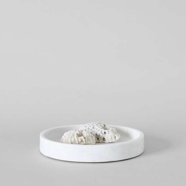 White Marble Cloche Base Large