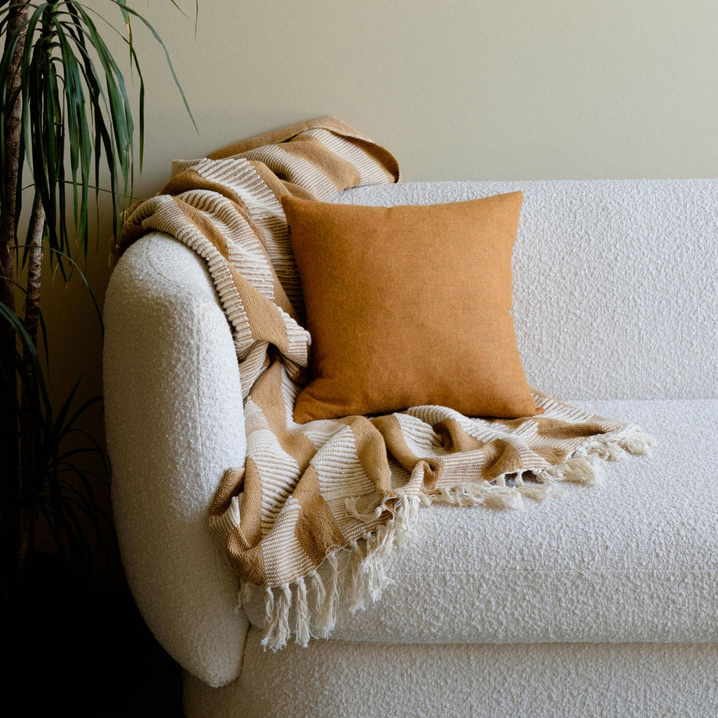 Baby Alpaca Burnt Orange Pillow- 16" x 16"
