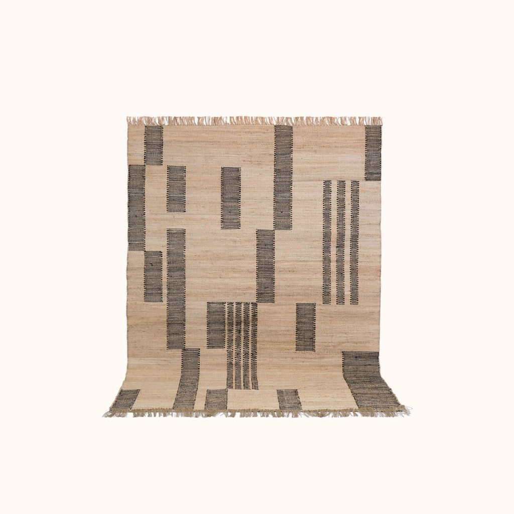 Rosa Rug 6' X 9', Tan, Black