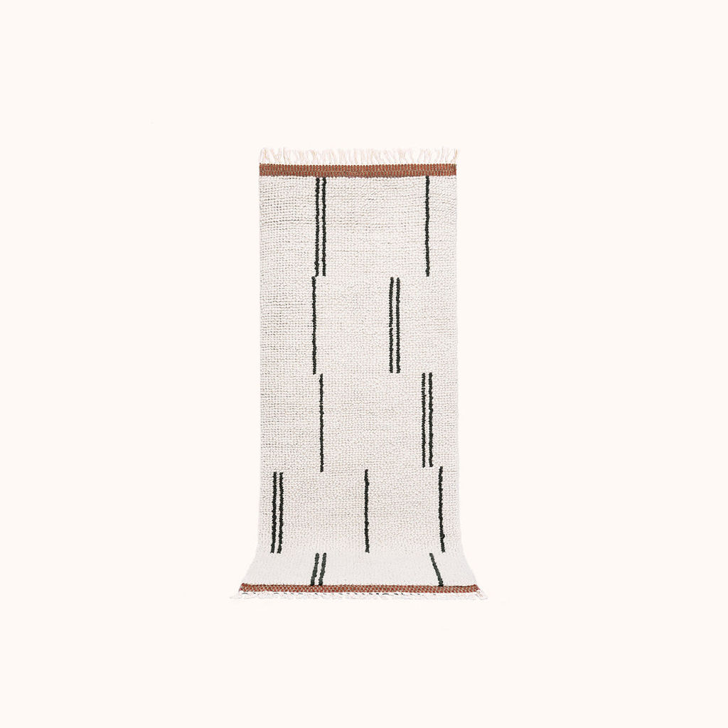 Amari Rug 2.5' X 7', Beige, Black