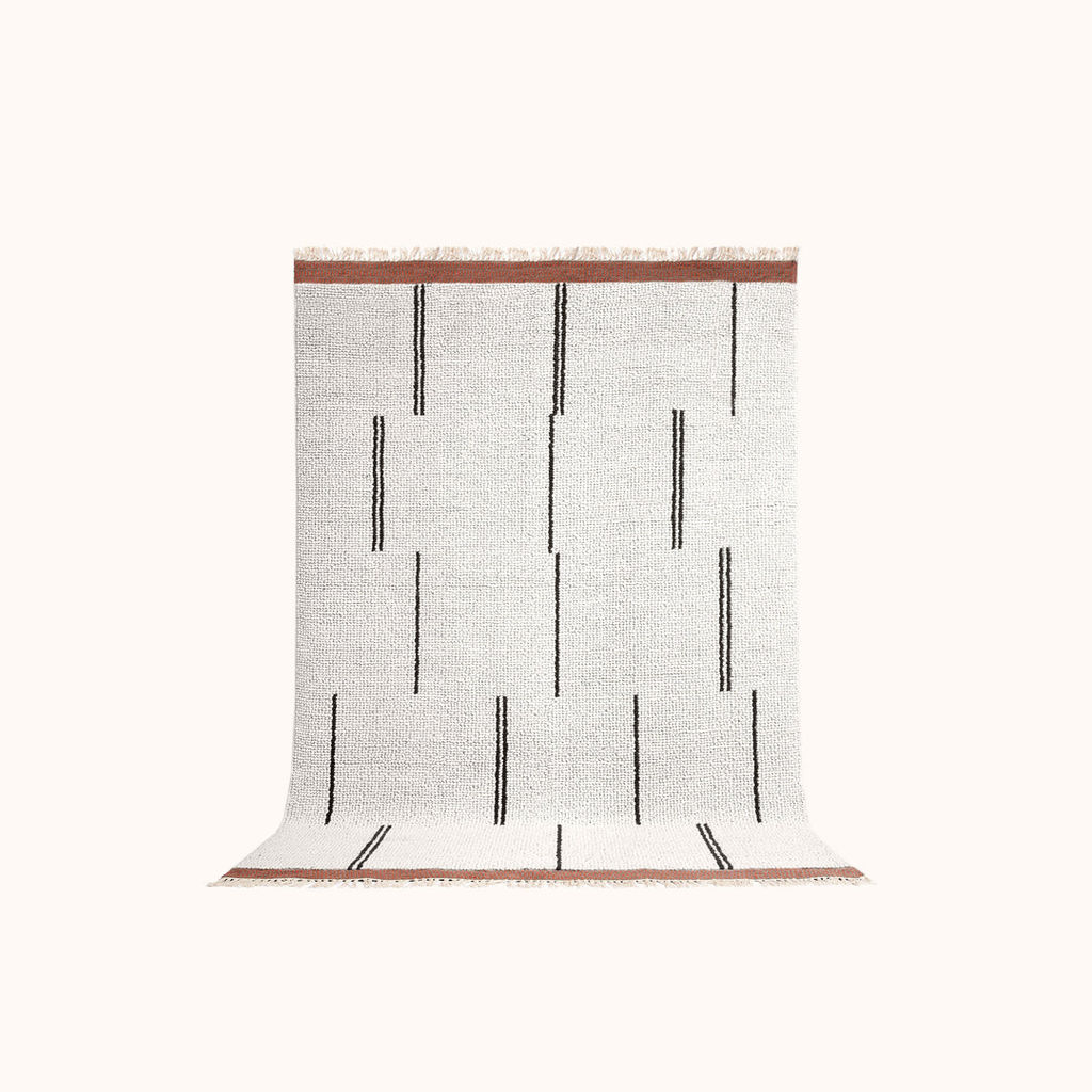 Amari Rug 6' X 9', Beige, Black