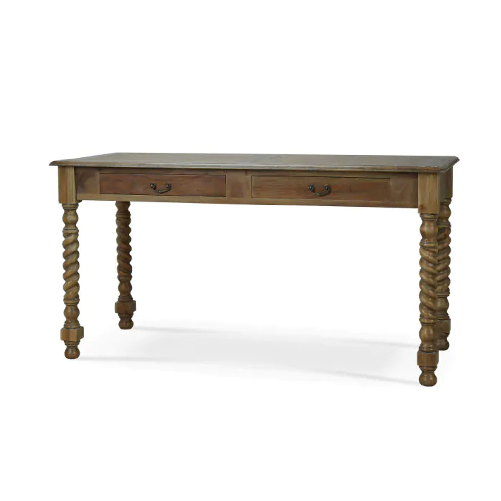 Preview image for Console Desk W/Barley Twist Leg, Straw Wash