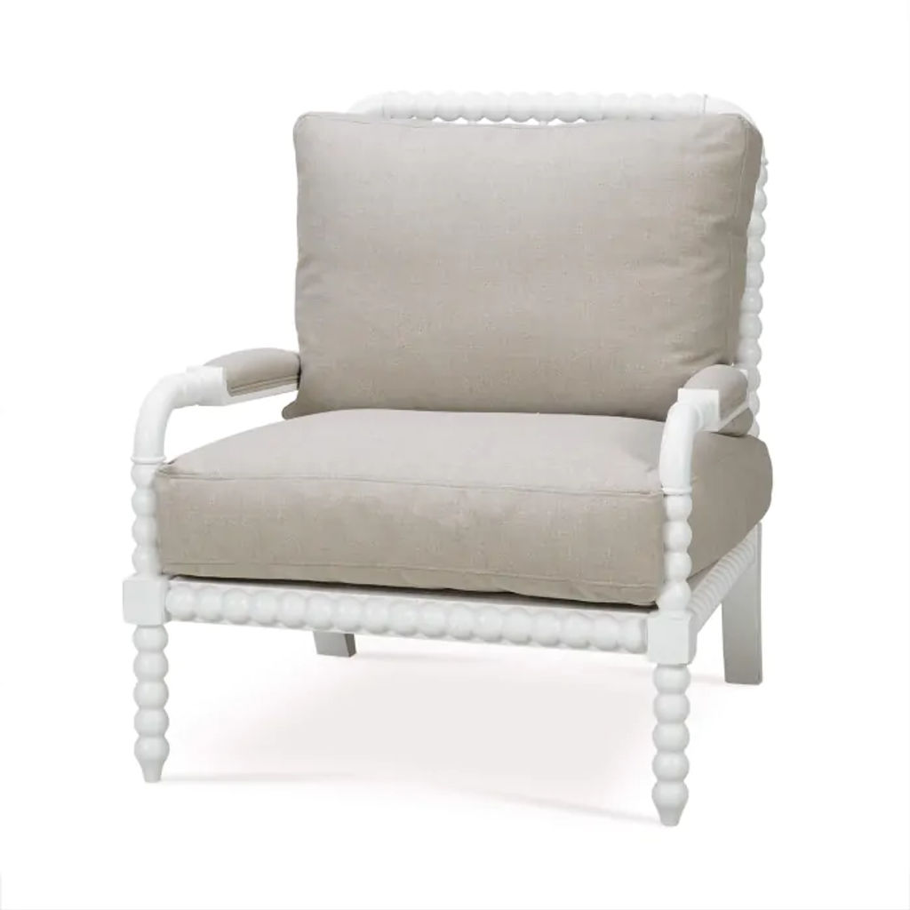Preview image for Cholet Arm Chair, Architectural White, Camelot, Light Distressed