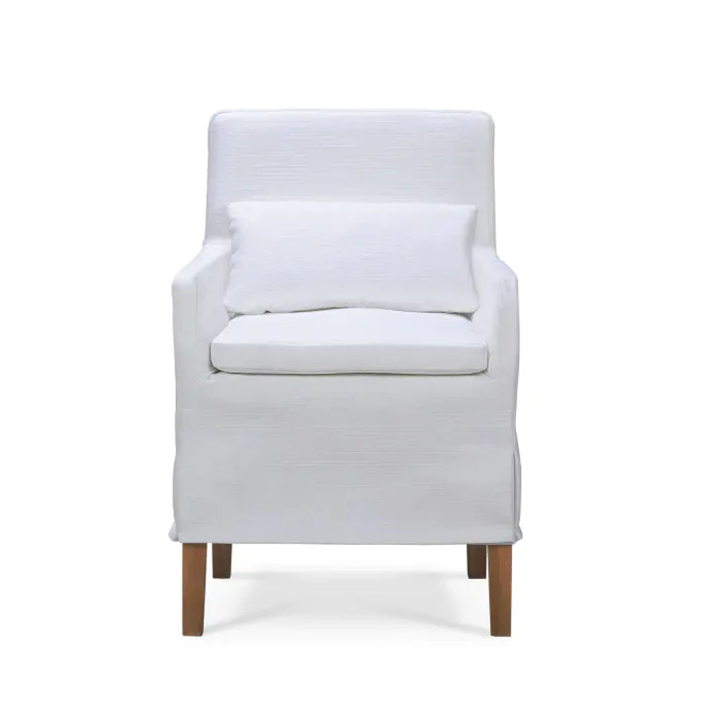 Bilboa Slipcover Arm Dining Chair
