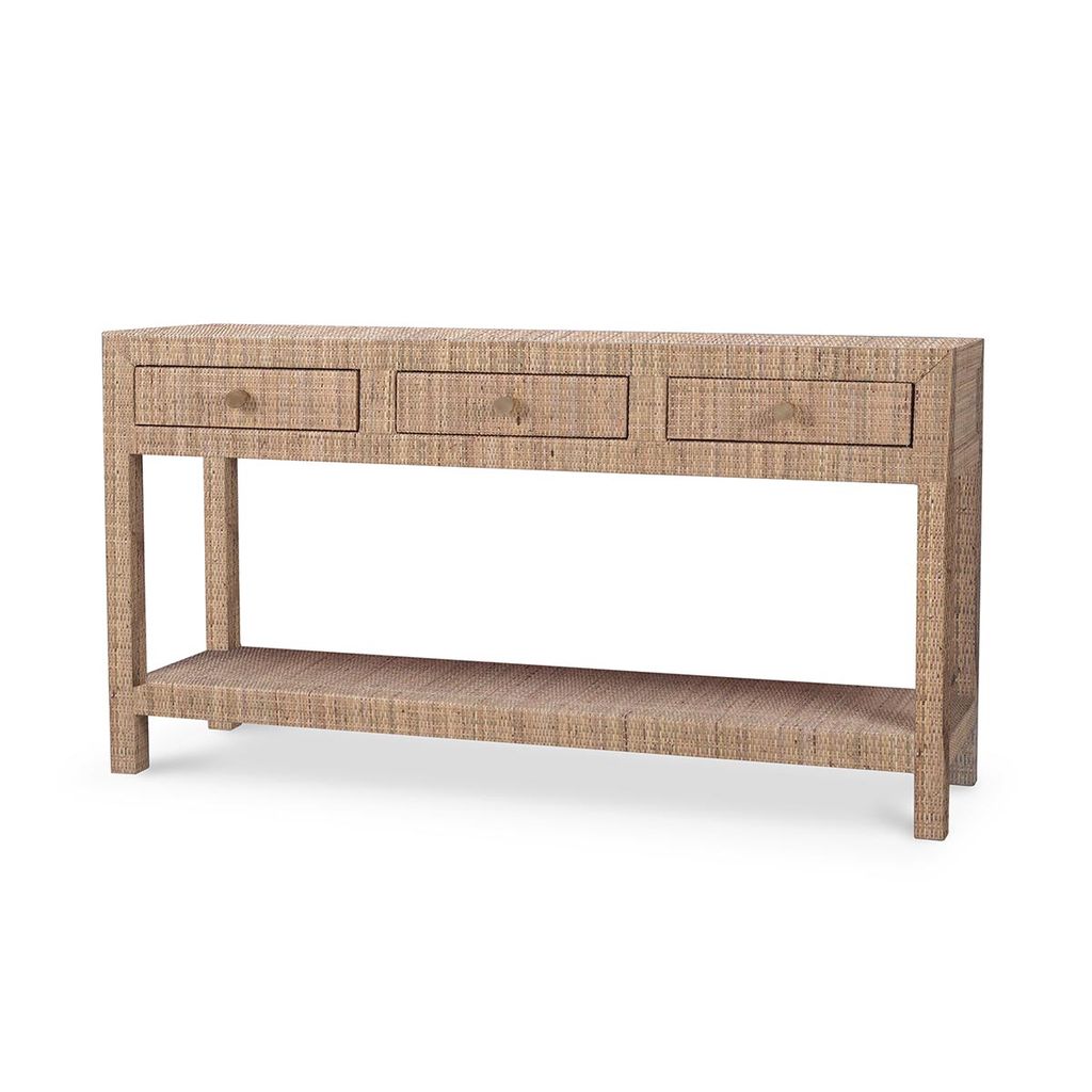 Kagu Console Table Wrapped In Rattan Natural
