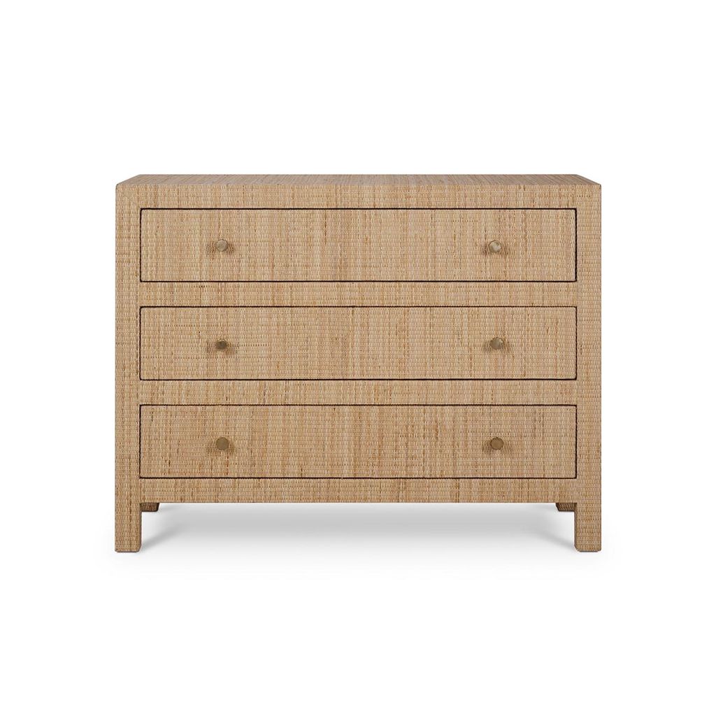 Kagu 3 Drawer Dresser Wrapped In Natural Rattan