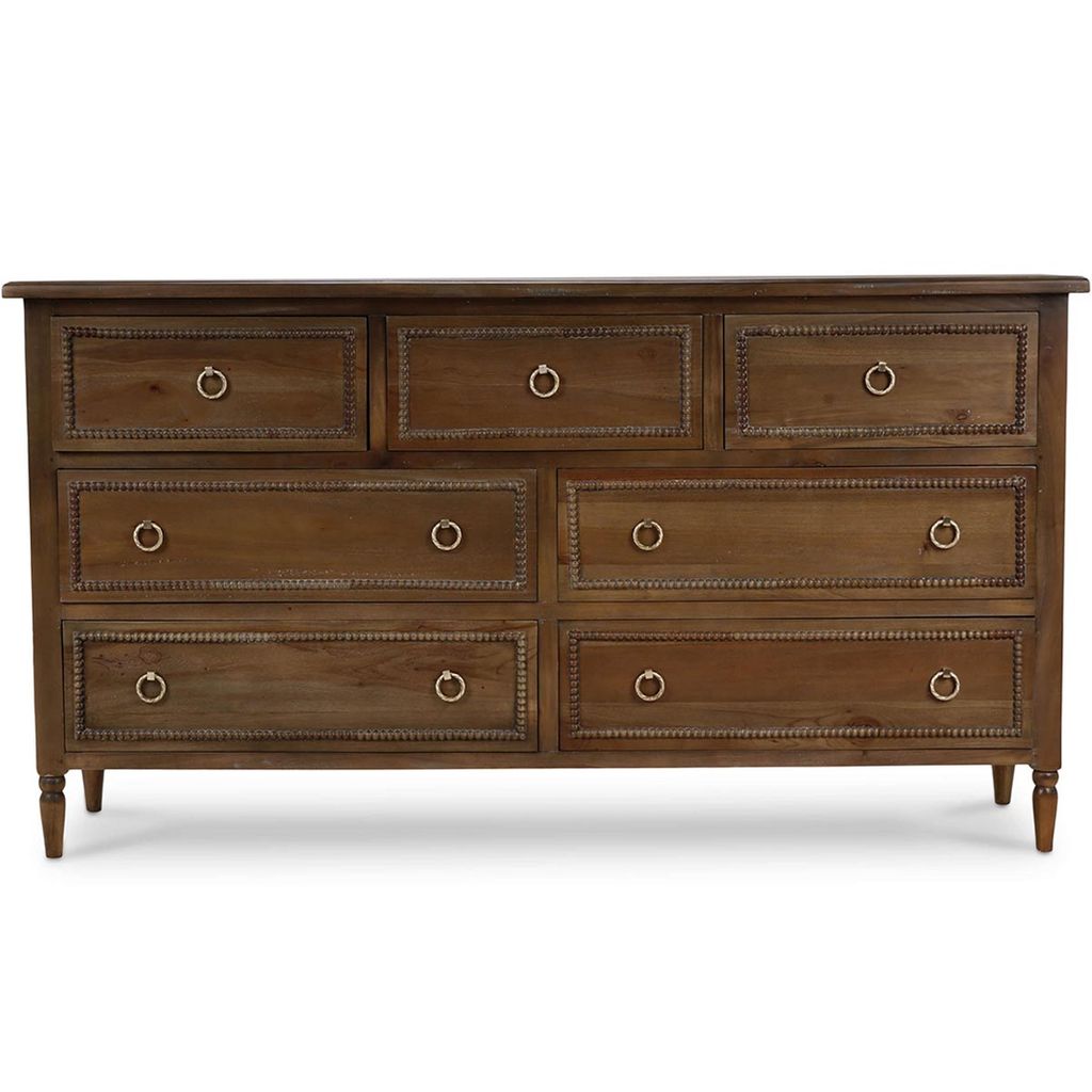 Cholet 7 Drawer Dresser In Straw Wash