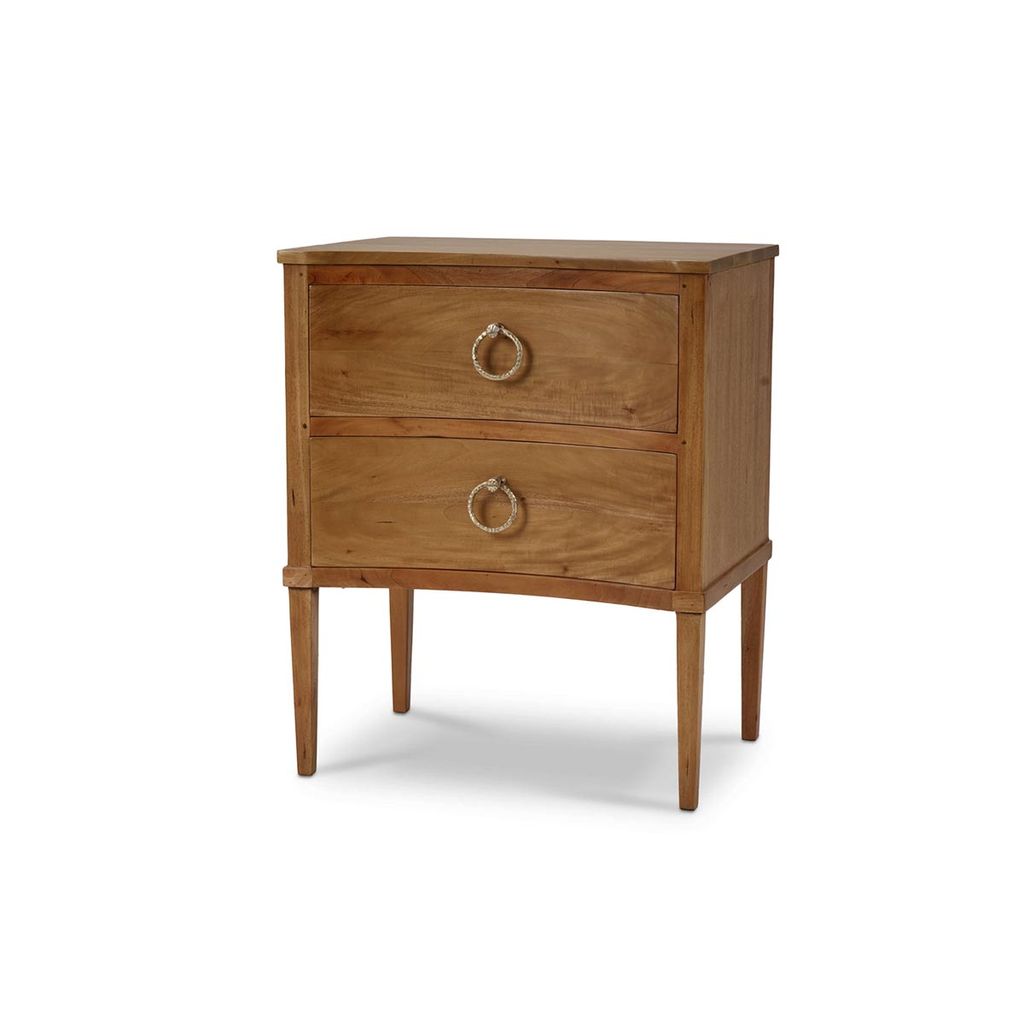 Bow Nightstand In Antique French Oak