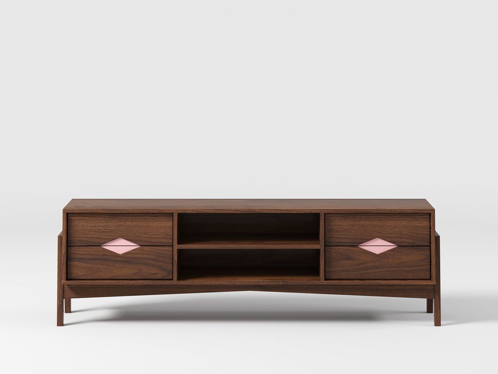Preview image for Florence Media Console, Lychee, Walnut