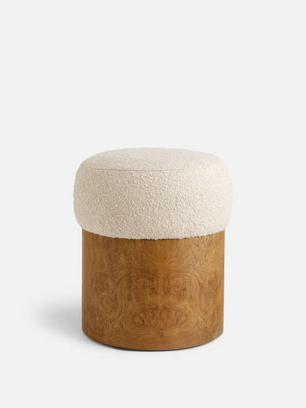Bertie Footstool, Boucle Sand, Us