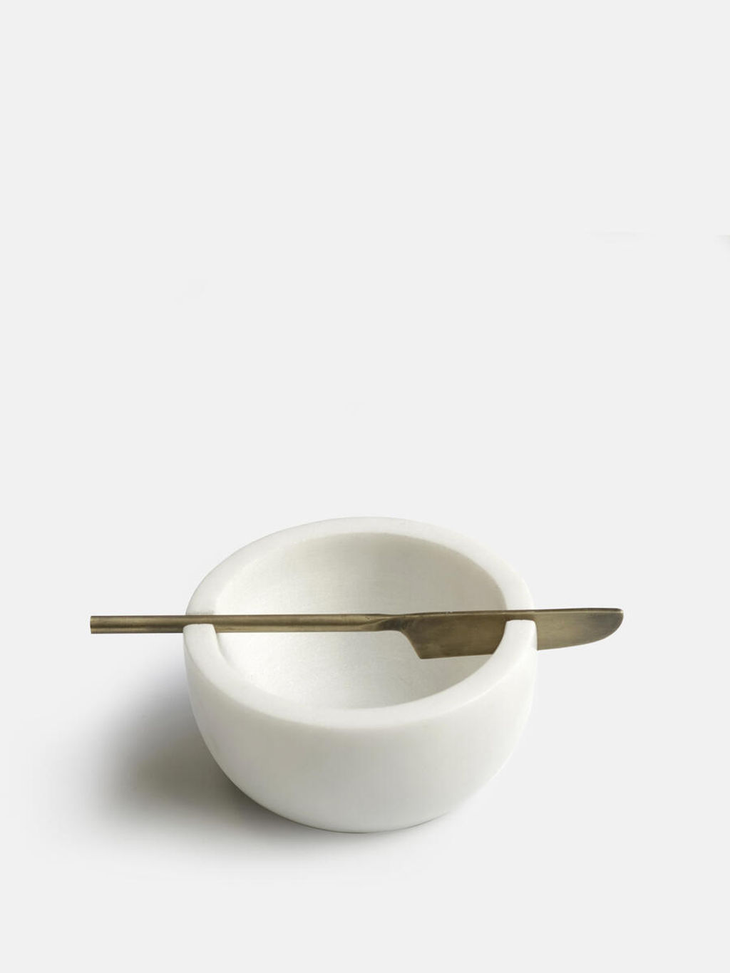 Butter Dish, White Marble