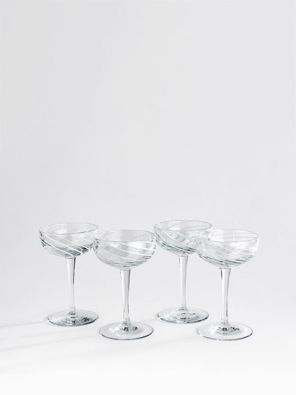 Coupe, White, Set Of Four