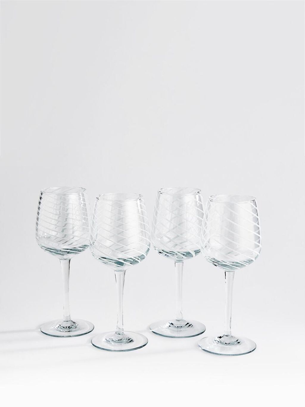 Wine Glass, White, Set Of Four