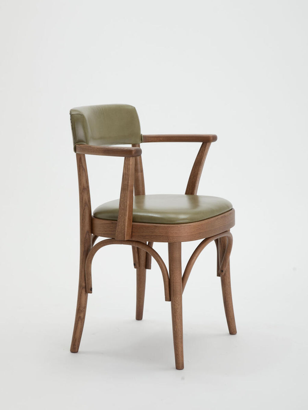 Preview image for Hamilton Dining Chair, Ash & Leather, Green, Us