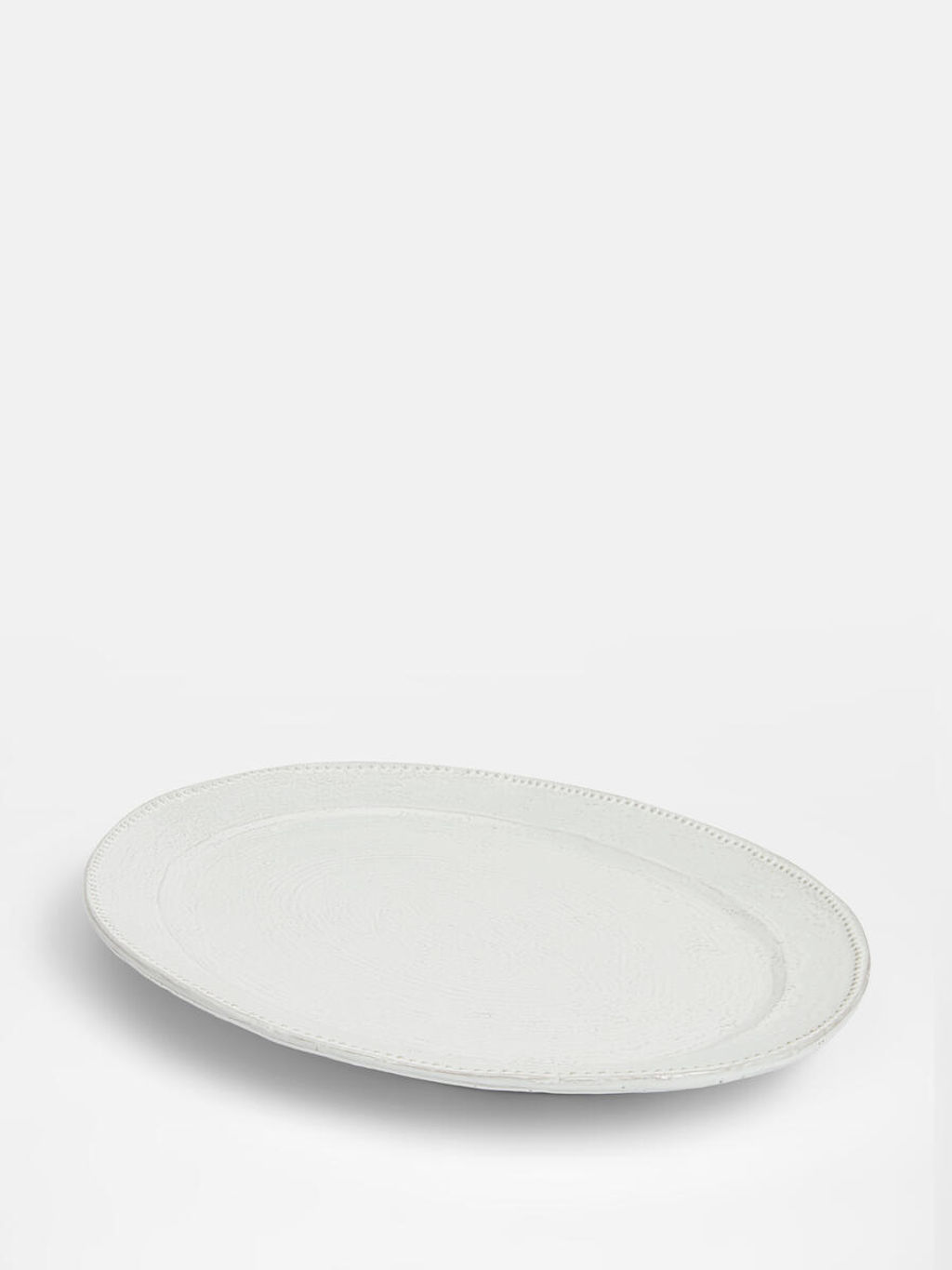 Hillcrest Oval Serving Platter, White