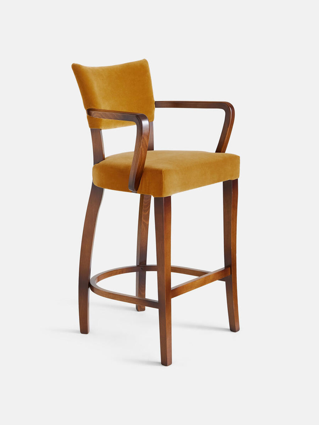 Preview image for Molina Barstool, Velvet Mustard, Us