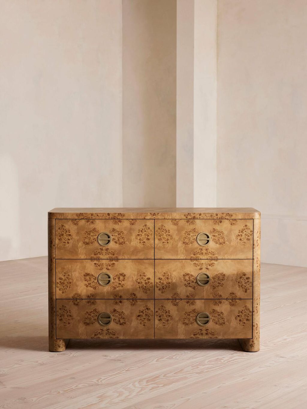 Warwick Six Drawer Dresser, Mappa Burl
