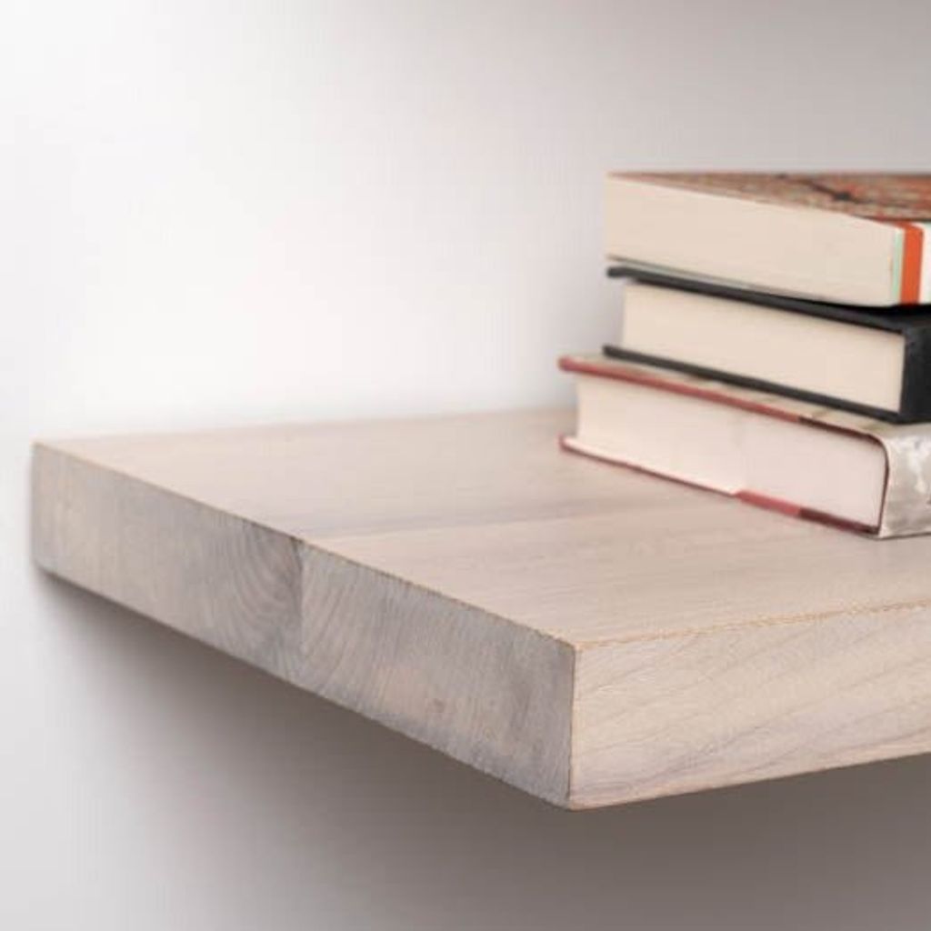 Preview image for Floating Eco-Friendly Urban Square Edge Wood Shelves No Bracket 29", Coal
