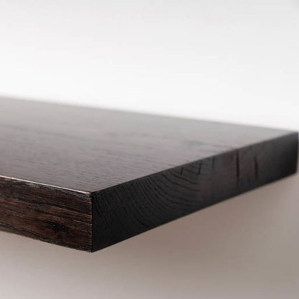 Preview image for Floating Eco-Friendly Urban Square Edge Wood Shelves With Bracket 29", Coal
