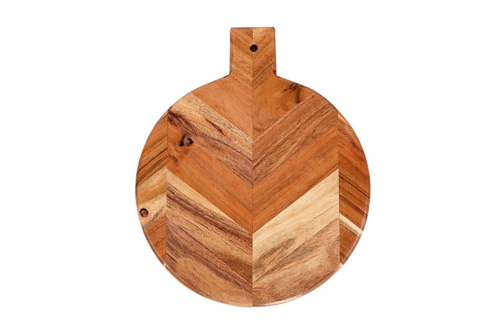 Handmade Acacia Wood Chopping Board 12" X 10" X 0.5"
